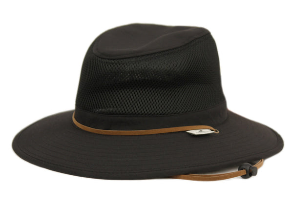 Man and Woman's Outdoor Safari Hat With Mesh Crown & Chin Cord Strap