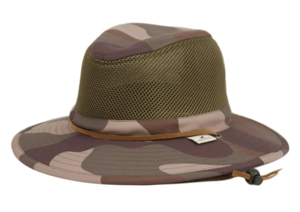 Outdoor Safari Hat With Mesh Crown & Chin Cord Strap