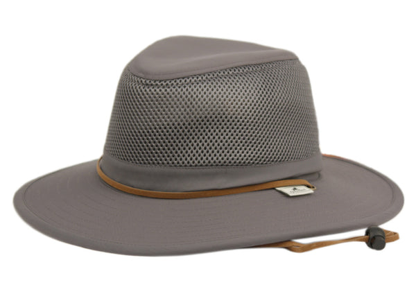 Man and Woman's Outdoor Safari Hat With Mesh Crown & Chin Cord Strap