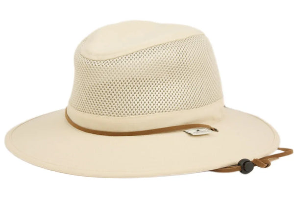 Outdoor Safari Hat With Mesh Crown & Chin Cord Strap