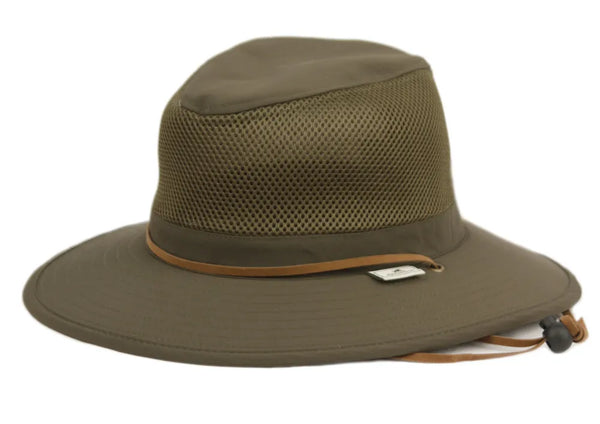 Man and Woman's Outdoor Safari Hat With Mesh Crown & Chin Cord Strap