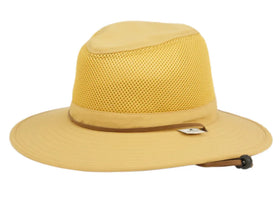 Man and Woman's Outdoor Safari Hat With Mesh Crown & Chin Cord Strap