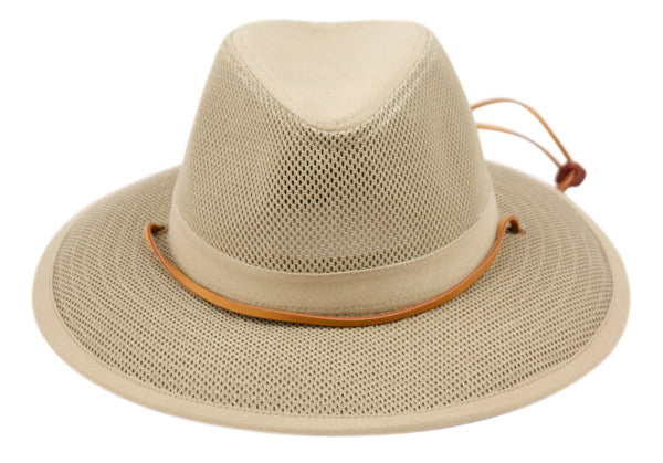 Men and Women's Outdoor Safari Hat with Mesh Crown & Brim