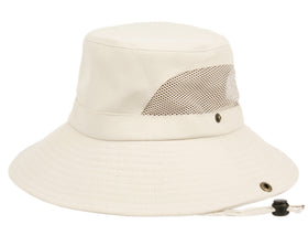 Partial Mesh Outdoor Bucket Hat with Folding Sides