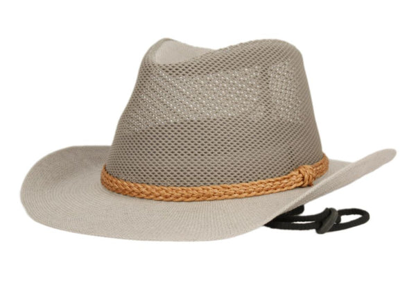 Men and Women's Outdoor Safari Hats With Mesh Crown & Braid Band