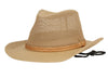 Men and Women's Outdoor Safari Hats With Mesh Crown & Braid Band