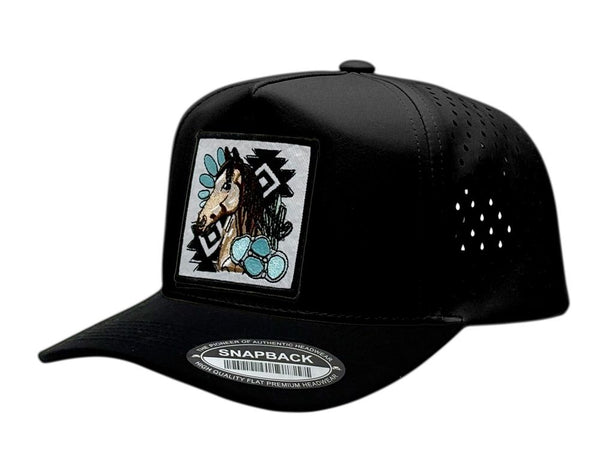 Pony Patch Trucker Hat Waterproof Laser Snapback Cap