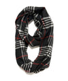 Plaid Neck Loop Infinity Scarf Women Winter Neck Warmer Cashmere Feel Scarves