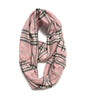 Plaid Neck Loop Infinity Scarf Women Winter Neck Warmer Cashmere Feel Scarves