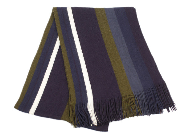 Soft Long Knit Striped Synthetic Wool Scarf Men Winter Warm Scarves