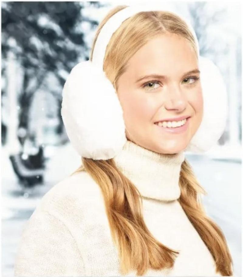 NWT Angela & William White Ear Muffs ANGELA & WILLIAM Brown Warm Earmuff Hat One Size | eBay main image 2