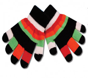 Warm Stripe Gloves Kids Knitted Gloves with Fleece Lining