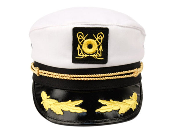 Epoch Adult Yacht Captain Hat, One size, Gold & White (1 Hat)