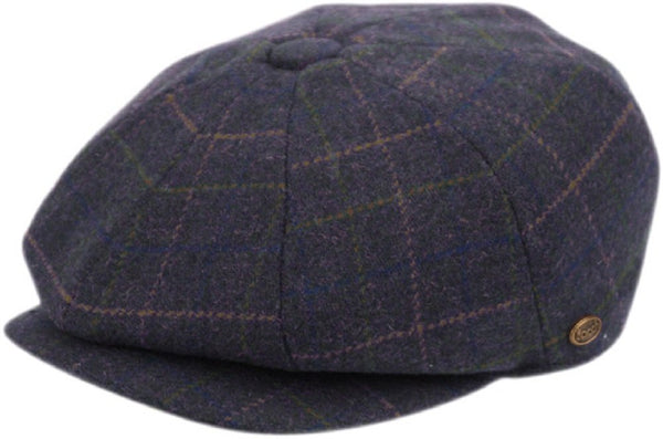 Epoch Men's Classic 8 Panel Wool Blend newsboy Snap Brim Collection Hat