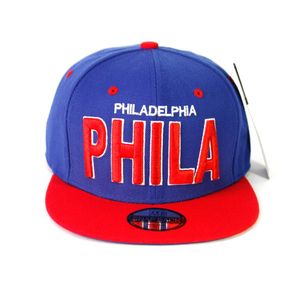 Philladephia 3D Letters and Bill Snapback Cap Hat Snap