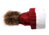 Women's Winter Fleece-Lined Cable Knit Pompom Beanie Hat