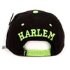 Harlem Block Letters Flat Bill Snapback Cap Hat Snap Back