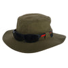 Elysiumland Men's Water Resistant Boonie Hat with Sunglasses Loop, Olive