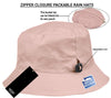 Adjustable Waterproof Bucket Rain Hat in Nylon, Easy to fold