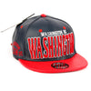 Washington DC Faux Leather Flat Bill Snap Back Hat Cap