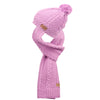 Unisex Winter Warm Cable Knit Scarf with Complementing Pompom Slouchy Beanie