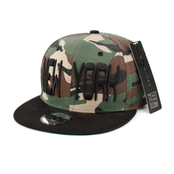 Camouflage New York Snapback Cap
