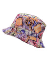 NYFASHION101 Fashionable Unisex Satin Lined Printed Pattern Cotton Bucket Hat