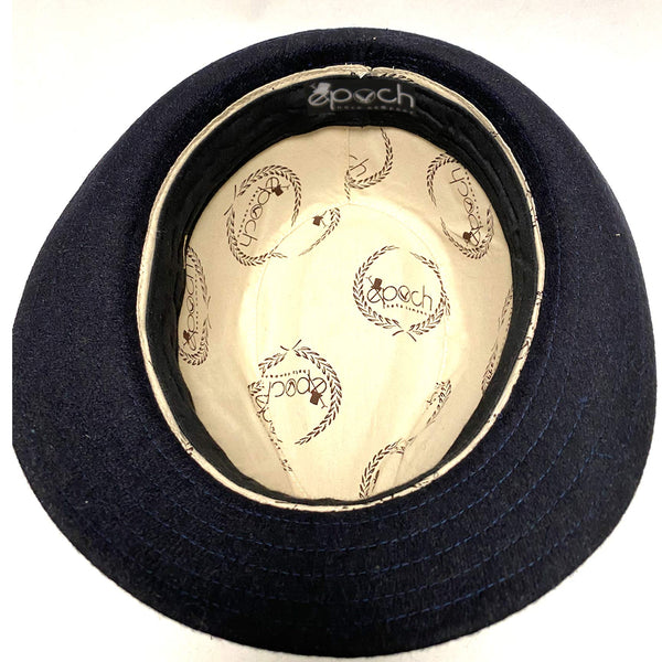 Unisex Timelessly Classic Manhattan Fedora Hat (Navy, L/XL)