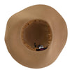 ANGELA & WILLIAM WFL2166 Women's Wide Brim 100% Wool Fuax Lether Band Floppy Hat
