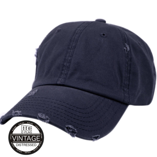 Vintage Washed Distressed Cotton Dad Hat Baseball Cap Adjustable Polo Style