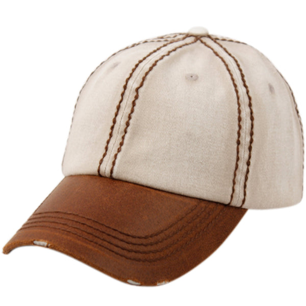 Vintage Washed Distressed Cotton Dad Hat Baseball Cap Polo Style