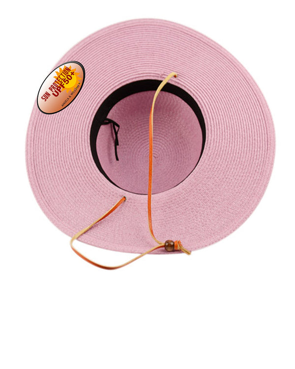 sun beach floppy hat with chin strap 