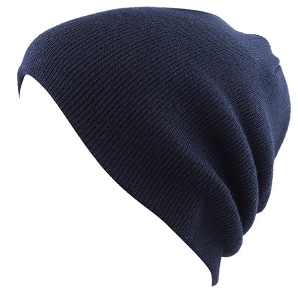 Men Women Knit Cuffless Skull Beanie Hat Adult Winter Warm Hat