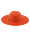 sun beach floppy hat with chin strap orange hat