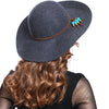 FL2281 Crushable Pure Wool Wide Brim Floppy Fedora Hat