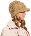 ANGELA & WILLIAM Women's Ribbed Knit Hat with Brim BN3030