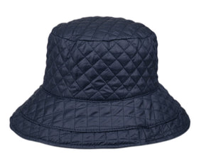 oldable Water Repellent Quilted Rain Hat w/Adjustable Drawstring Bucket Hat