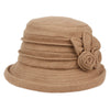 Women's Wool Flower Cloche hat, Women's winter bucket hat, Vintage Derby hat
