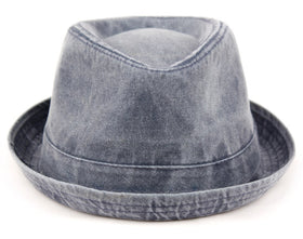 Washed Cotton Fedora Hat