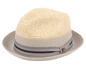 Two Tone Poly Braid Fedora Hats