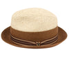 fedora two tone brown and natural