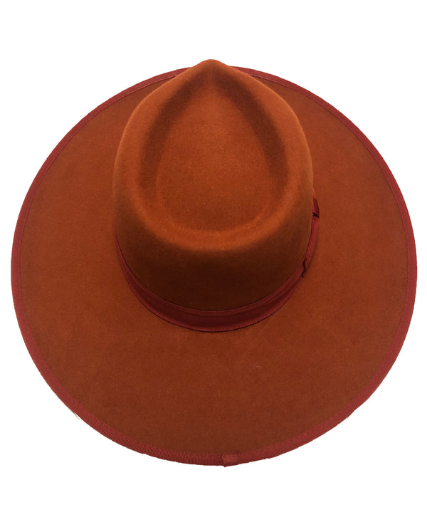 Wide Brim Wool Felt Light Color Fedora Hats Rancher Hats