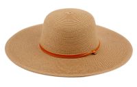 lt brown sun beach floppy hat with chin strap