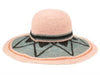  Women summer Raffia Straw Wide Brim Classic Fedora Sun Floppy Hat UV UPF50 lt pink