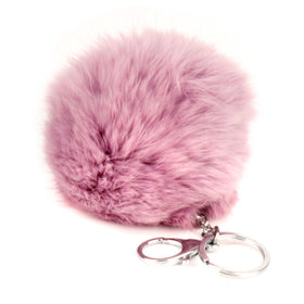 Cute Rabbit Fur Ball Pompom Keychain Cityelf Car Ring, Handbag Tote Bag Pendant Purse Charm