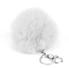 Cute Rabbit Fur Ball Pompom Keychain Cityelf Car Ring, Handbag Tote Bag Pendant Purse Charm