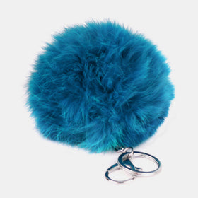 Cute Rabbit Fur Ball Pompom Keychain Cityelf Car Ring, Handbag Tote Bag Pendant Purse Charm