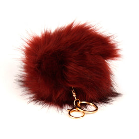 Cute Faux Fur Ball Pompom Keychain Cityelf Car Ring, Handbag Tote Bag Pendant Purse Charm