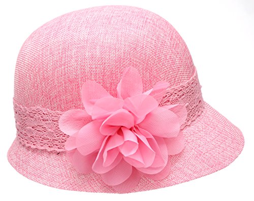 White Lace Linen Sun Hat Women Flower Bucket Hats Breathable