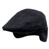 Men's Plaid Wool Ivy Cap with Fleece Earflaps- Driving Hat